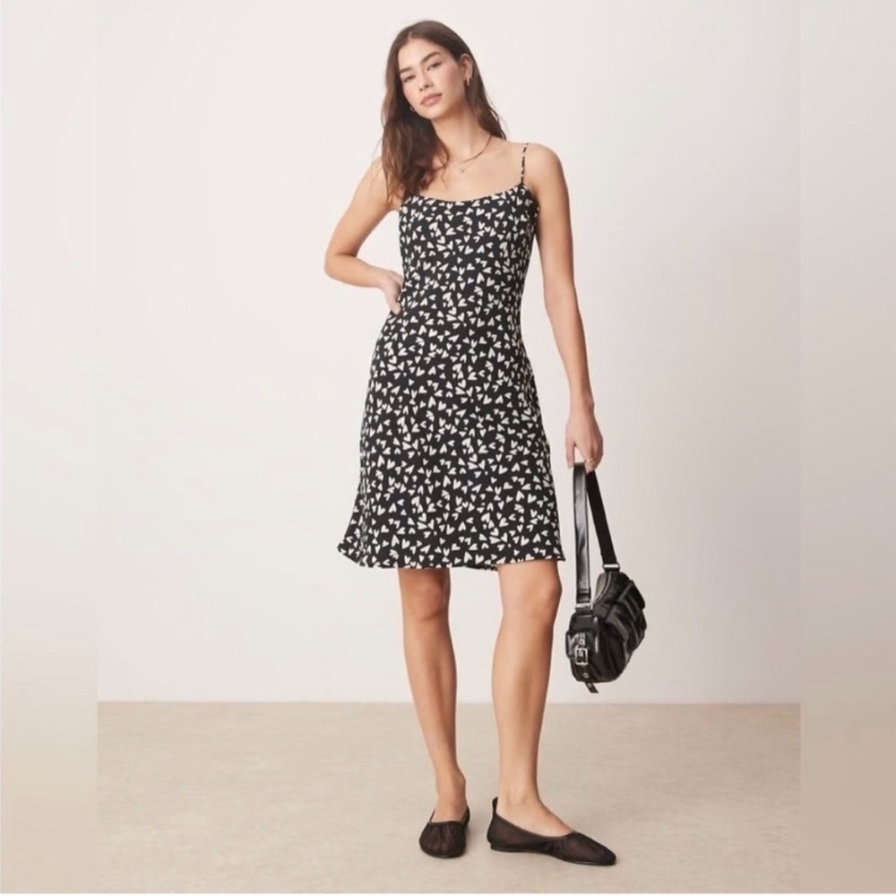 Abercrombie & Fitch Heart Print Midi Dress — NWT